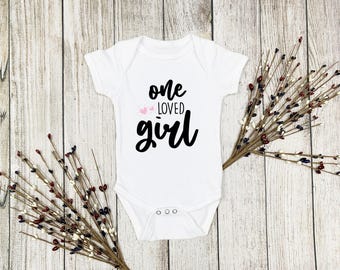One Loved Girl Onesie® IVF Baby Onesie® Pregnancy Announcement Onesie® Baby Girl Onesie® Little Answered Prayer Onesie® Gender Reveal