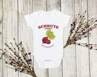 The Office Onesie® Schrute Farms Onesie® Dwight Schrute Onesie® Funny Baby Onesie® The Office Fan Gift, Baby Shower Gift, The Office Merch
