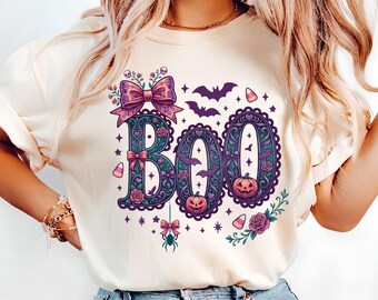 Boo Ghost Halloween Shirt, Cute Ghost Halloween T-Shirt, Funny Halloween Shirt, Halloween T-Shirt, Halloween Party Shirt, Ghost Shirt