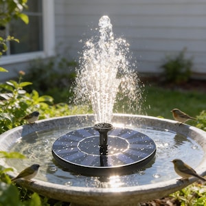 Solar Fountain Pump for Bird Bath, Floating Pond Water Pump, Garden Patio Decor