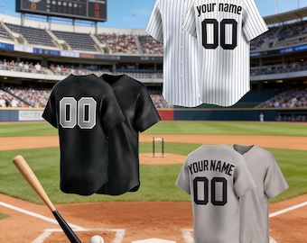 Camiseta de béisbol de Nueva York personalizada, nombre y número bordados, camiseta personalizada para aficionados (hombres, mujeres y jóvenes), regalo para el día del partido, camiseta de novato.