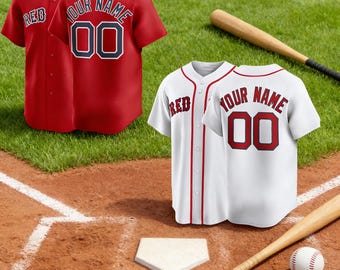 Koszulka baseballowa Boston na zamówienie, haftowane imię i numer, spersonalizowana koszulka kibica dla mężczyzn, kobiet, młodzieży, prezent na dzień meczu, koszulka debiutanta