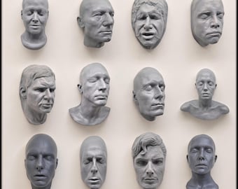 3 x Face cast bundle offer - Replica Life Masks Made in Strong Resin