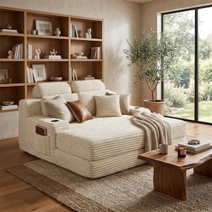 Floor Sofa Lounge Bed Chair Modern Corduroy Foldable