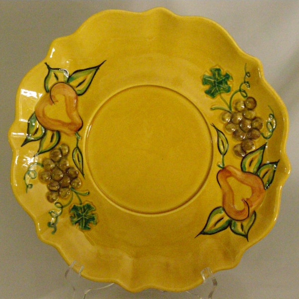 Vintage Platter in Fruit Motif or Pattern - Maurice of California Pottery Pattern number 2005 Hand Painted