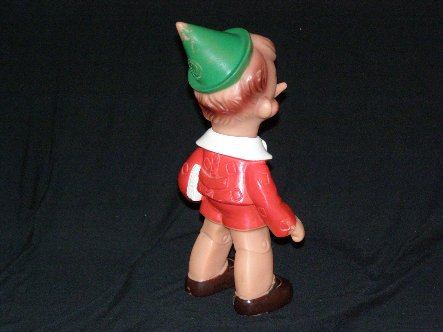 Jouet Vintage Pinocchio LEDRA Italy 37cm Années 70 - Pouet Pouet Fonctionnel
