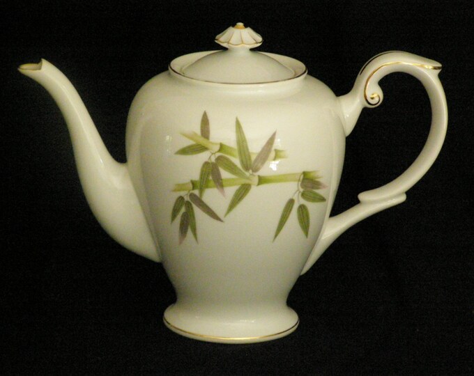 Vintage Occupied Japan Yamaka China Bamboo Design Porcelain Teapot Etsy