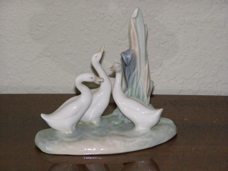 Vintage Nao by Lladro Spanish porcelain three ducks next to a | Etsy