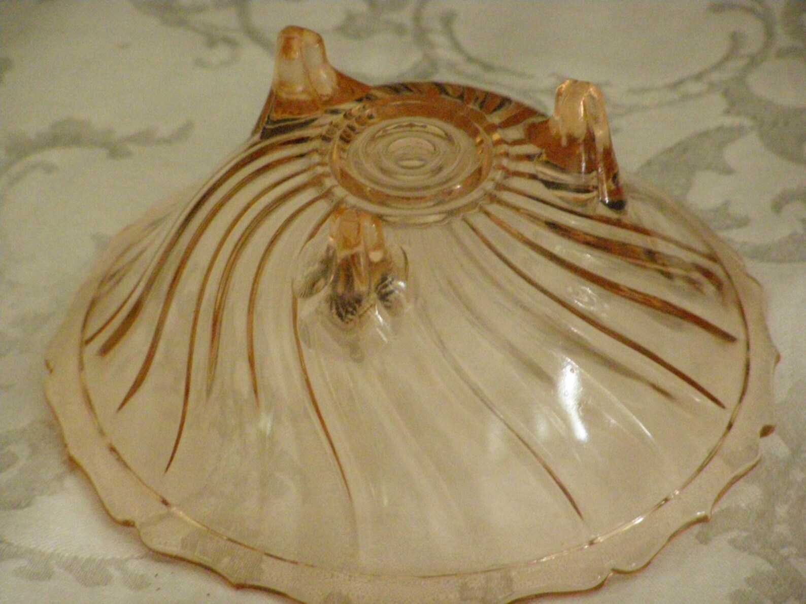 Vintage Pink Swirl Depression Glass 3 Legged Candy or Nut Dish - Etsy