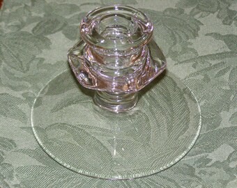 Vintage Fostoria Candlestick in Fairfax Pattern Hex Collar Number 2375 Beautiful Clear Glass for the elegant look