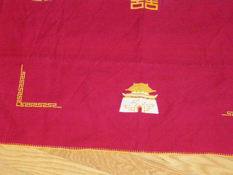 Vintage Chinese-Japaneses Blanket Throw Lap Travel Blanket Air China First Class not sure it's not Japaneses bild 2