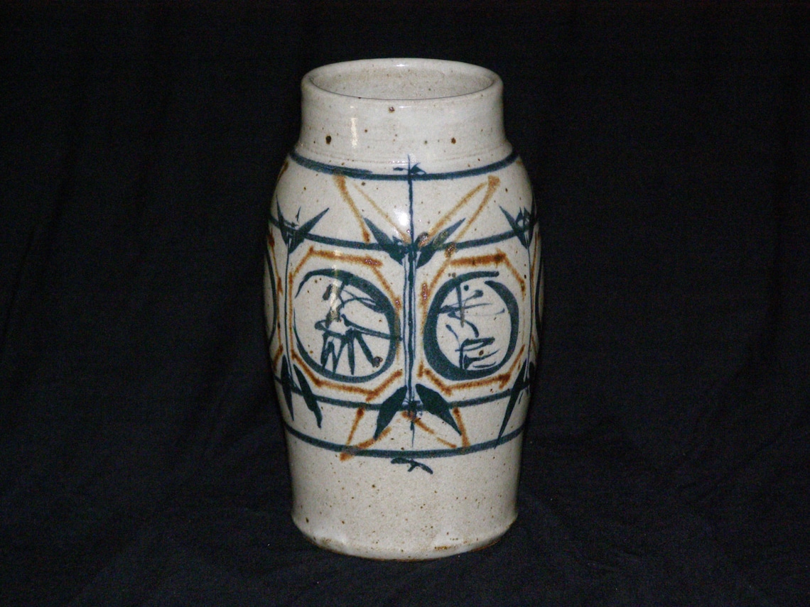 Vintage Stoneware Handmade Pottery Vase Craftsmanship is Etsy