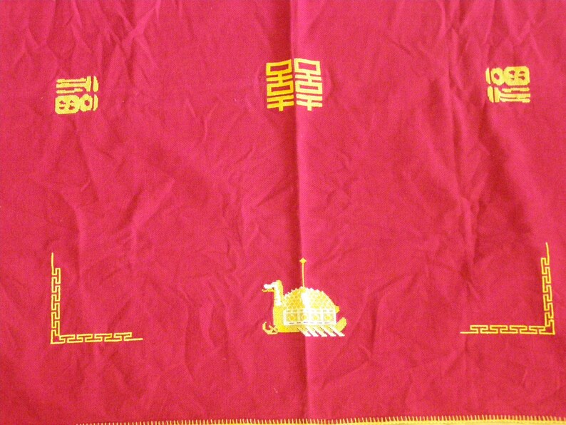 Vintage Chinese-Japaneses Blanket Throw Lap Travel Blanket Air China First Class not sure it's not Japaneses bild 1