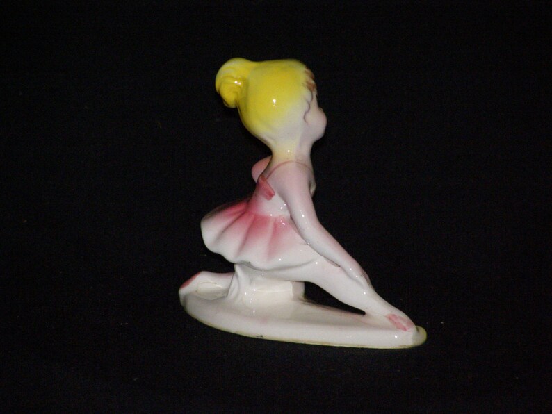 Vintage Ballerina Porcelain Figurine Pink Tutu Ballet Japan Etsy