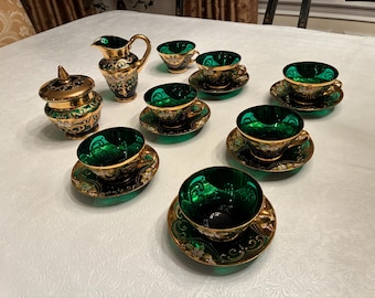 Murano glass coffee set