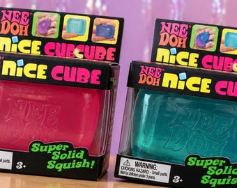 Nee Doh Nice Cube Stress Toy | Super Solid Squish Fidget Toy | Anxiety Relief | Sensory Toy for Adults & Kids | Satisfying Gel Cube