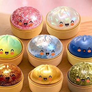 Dumpling Squishy Toy | Stress Relief Fidget Toy | Soft Sensory Gift