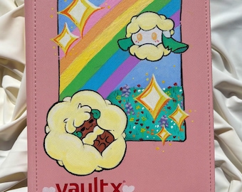 Custom whimsicott and cottonee Pokémon Card Binder