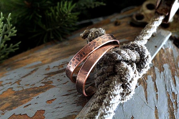 Copper Cuff Bracelet: Rugged Handcrafted Style (Adjustable Size)