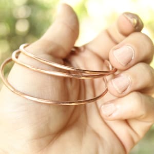 Thin Hammered Copper Bracelet | Pure Copper Bracelet | Solid Copper Bracelet | Healing  Raw Copper Bangle | Bridesmaids Gift | Bulk Gifts