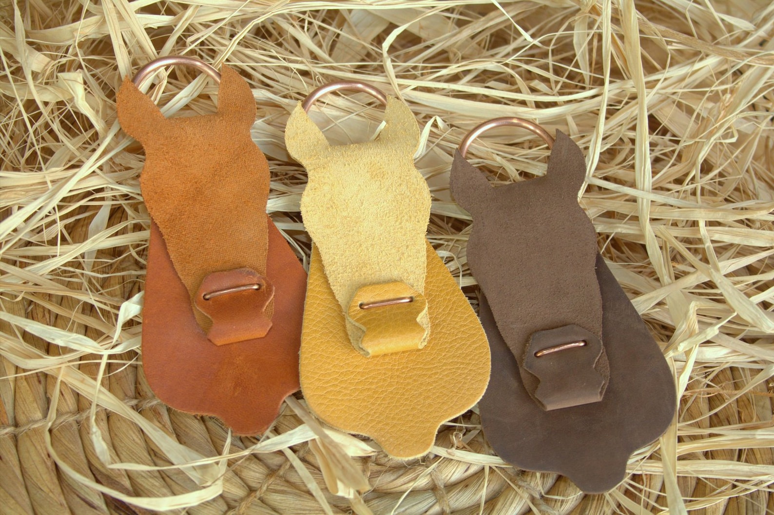 Horse Key Accessory Leather Horse Key Ring Cute Horse Rearview Mirror