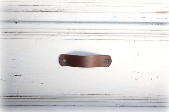 leather strap dresser pulls How to Make DIY Leather Drawer Pulls