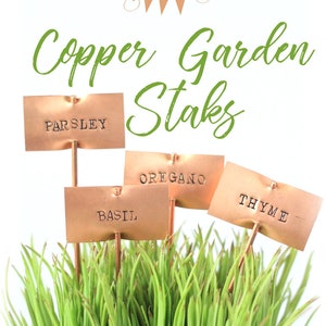 Garden Stakes, Garden Markers, Herbs, Garden Sign, Garden Art, Plant Stake, Gardening Gift, Favorite, Custom, Hand Stamped, Metal Yard Art immagine 5