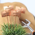 Garden Stakes, Garden Markers, Herbs, Garden Sign, Garden Art, Plant Stake, Gardening Gift, Favorite, Custom, Hand Stamped,  Metal Yard Art