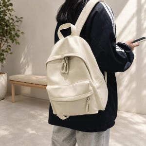 Damen-Rucksack aus PU-Leder: Laptop-, Schul-, Reise- und Uni-Tasche