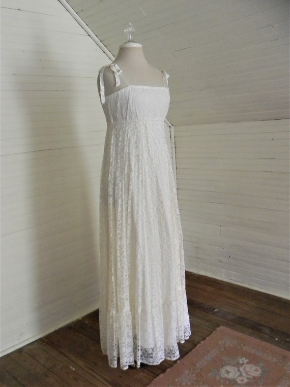 white lace maxi dress wedding