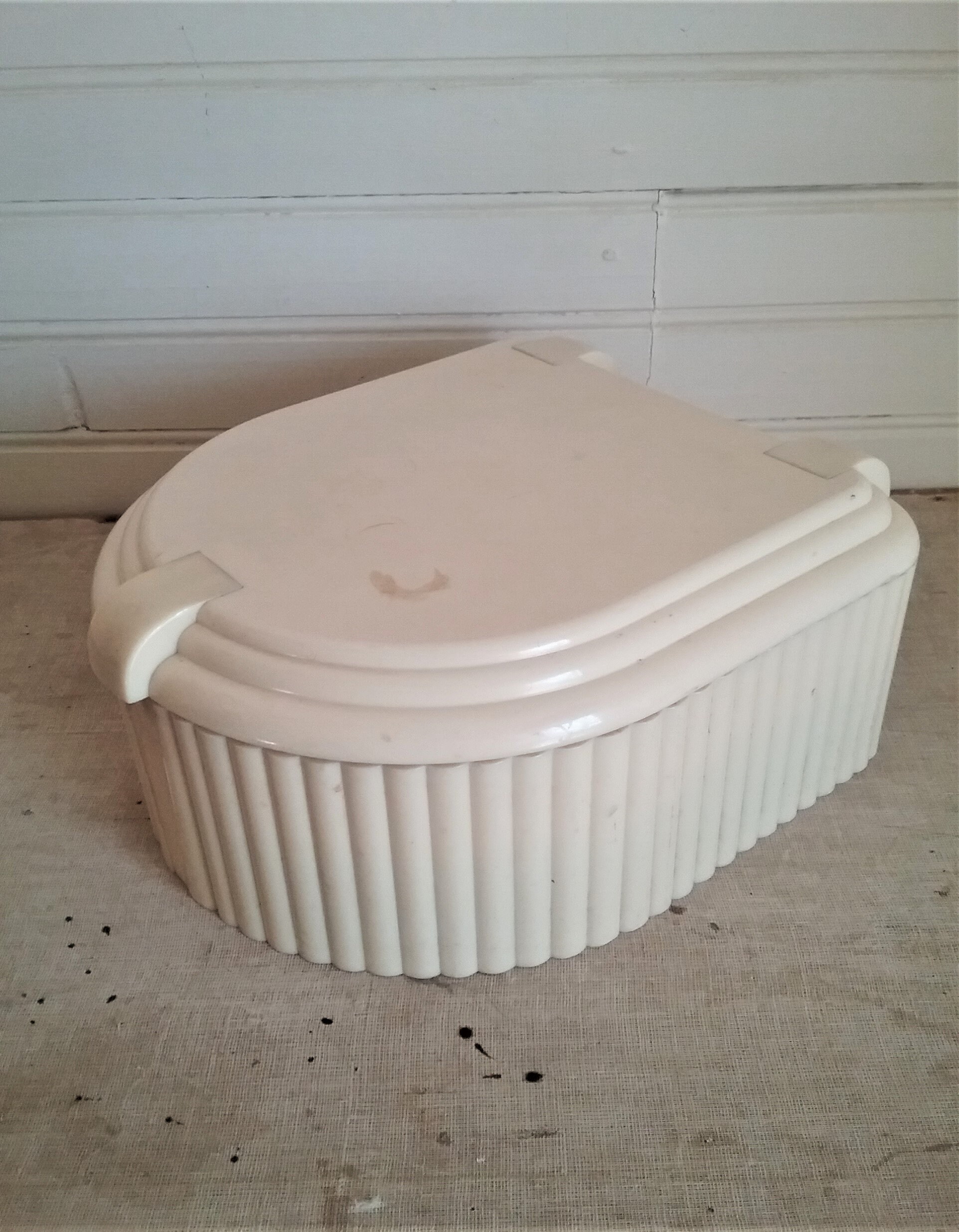 Vintage Bakelite Jewelry Box Large Plastic Jewelry Box White Etsy