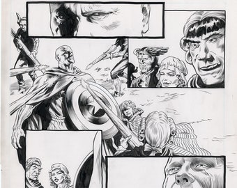 Origoinal Art: CAP Universe X #1 page 17 (Marvel Comics 2001)