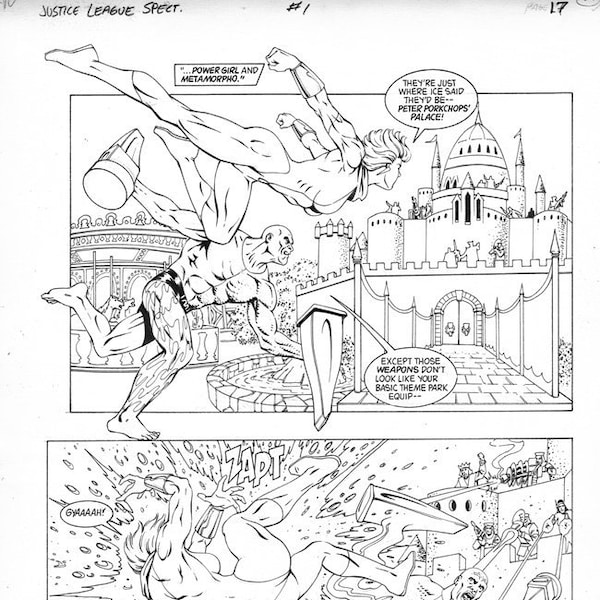 Original Art: Justice League Spectacular #1 pg 17