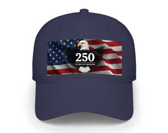 Patriotic Eagle Baseball Cap, USA 250 Years Freedom Hat