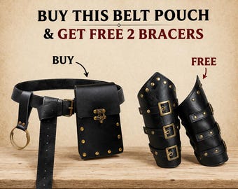 Renaissance Belt Pouch Skirt Hike Set - Medieval Costume Halloween Accessories