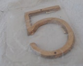 Vintage art deco brass house numbers, architectural salvage metal address numbers, hardware for custom mailbox numbers