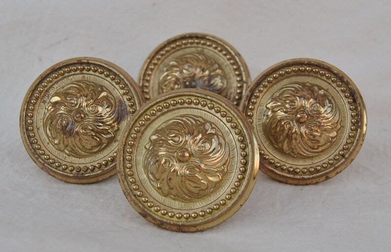 cabinet door pulls floral cabinet door knobs DIY vintage hardware Hollywood regency door pulls Ornate brass drawer pulls set of four