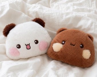 Dudu Bubu Panda Bear Plush Cushion | Soft Kawaii Room Decor (20cm or 33cm)