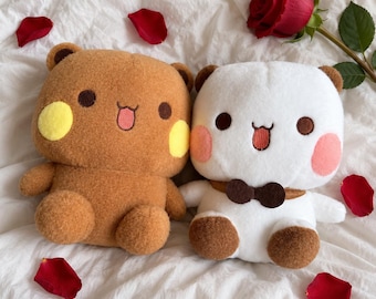 Bubu Dudu Plushies, Cute Bear & Panda Soft Toys, Couple Gift, Anniversary Gift for Boyfriend or Girlfriend