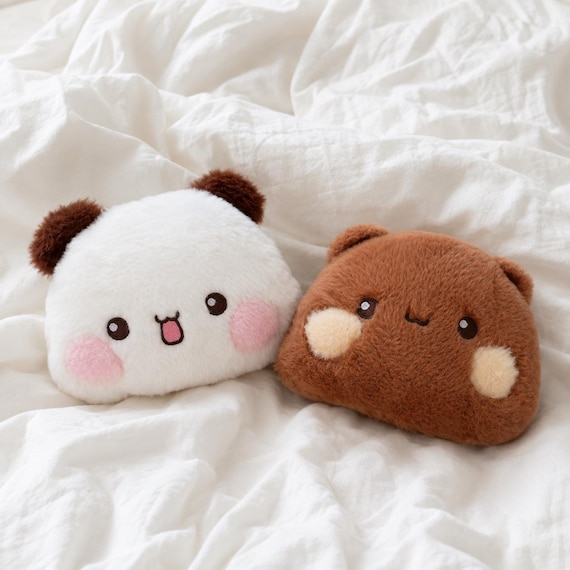 Dudu Bubu Panda Bear Plush Cushion | Soft Kawaii Room Decor (20cm or 33cm)