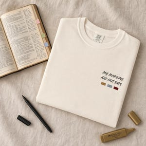 Embroidered Comfort Colors Tee | Chaotic Annotator Bookish Shirt