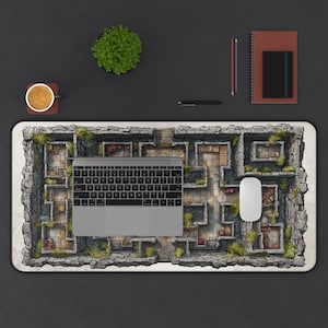 Skrivbordsmatta i stenhåla för labyrint | Dungeon Crawler