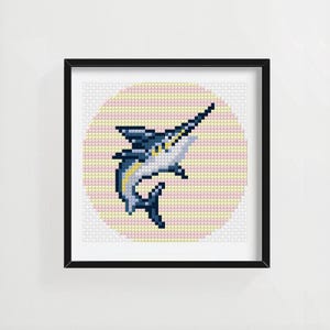 Swordfish Cross Stitch Pattern (Digital Format - PDF)