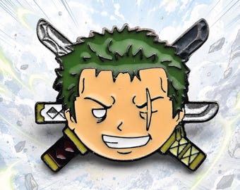 Roronoa Zoro One Piece Enamel Pin - Pirate Hunter Anime Lapel Pin