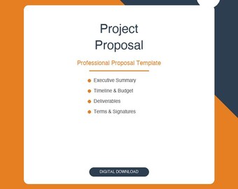 Project Proposal Template, Business Proposal, Client Pitch Document, Consulting Proposal, Professional Template