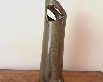 Vintage Studio Pottery Abstract Vase, Handmade