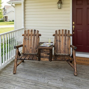 Two-Person Adirondack Loveseat with Center Table