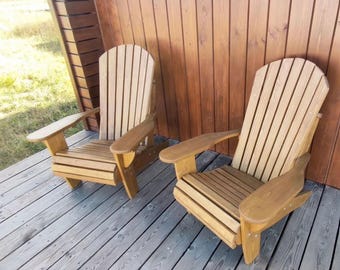 Handgefertigter Adirondack-Stuhl für Terrasse und Veranda