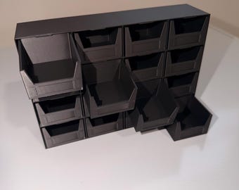 Modular Bolt Nut Organizer | 3D Printed Parts Storage Rack, Workshop System