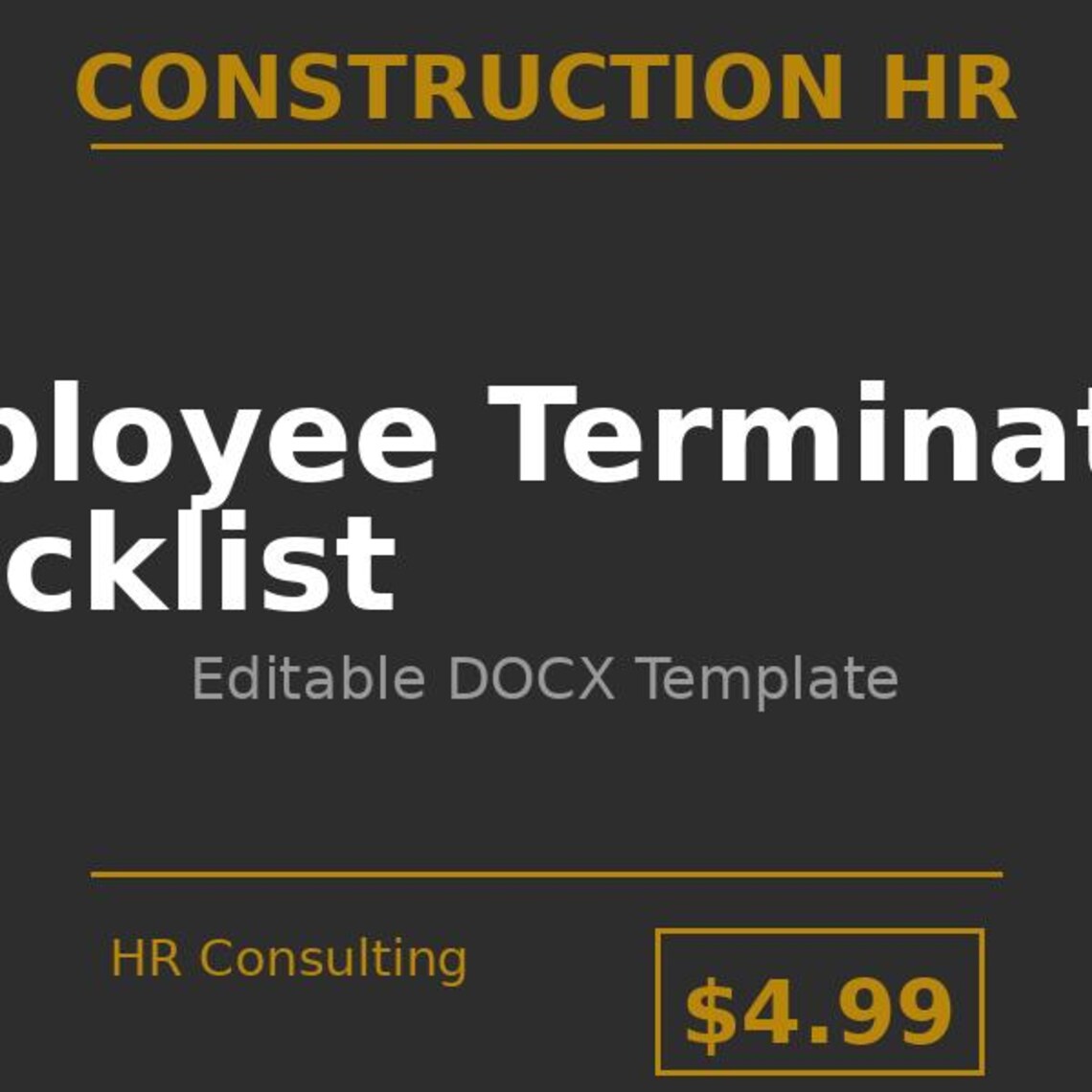 Employee Termination Checklist Template | Construction and Trades HR ...